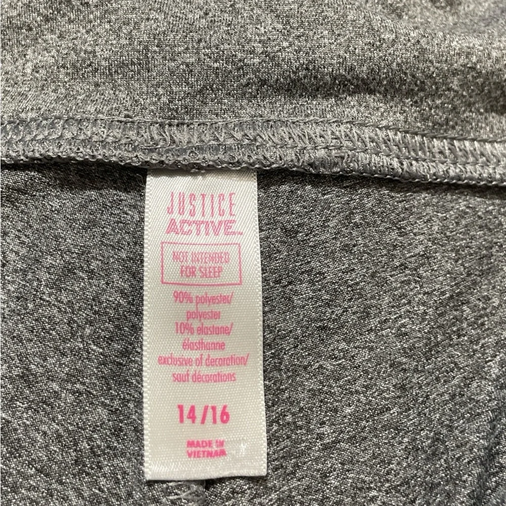C36- Girls  14/16 Large - Gray Justice Spandex Shorts